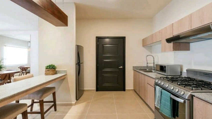 una cocina integral en selvanova residencial playa del carmen