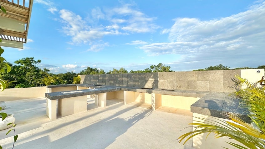 una terraza comun en cocay tulum