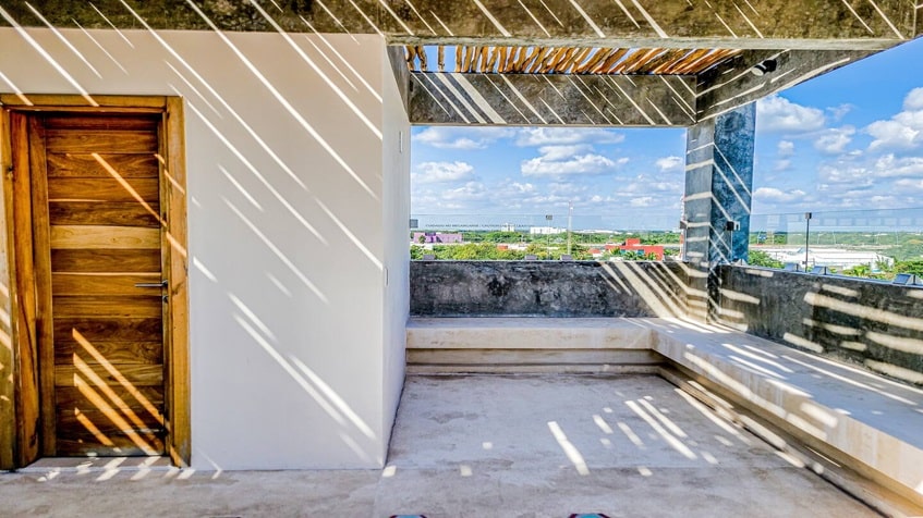 una terraza comun en habanero condo playa del carmen