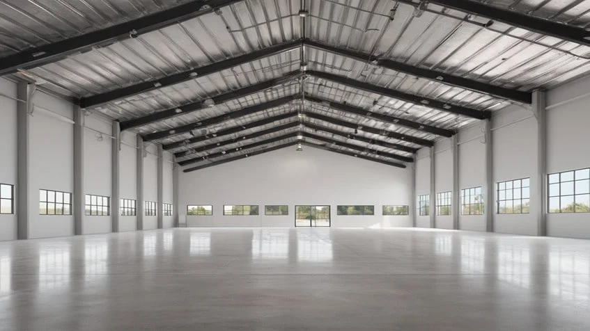 un espacio interior de una bodega en renta en ejidal playa del carmen