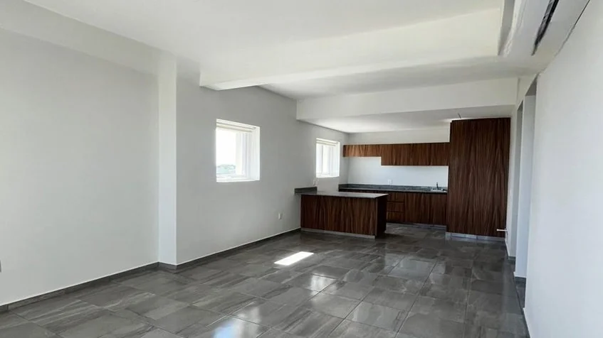 una sala y una cocina en cabo marino veracruz