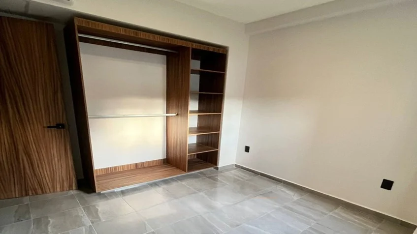 una recamara secundaria en Palms Residences Veracruz