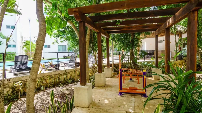 un area de gimnasio al aire libre en punta estrella playa del carmen